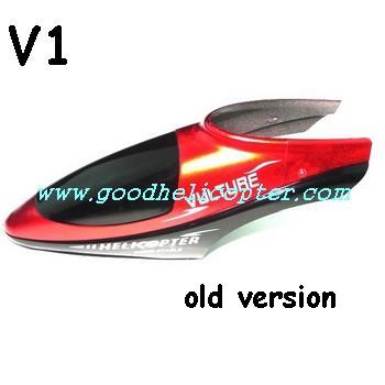 HuanQi-848-848B-848C helicopter parts head cover (V1 red color) - Click Image to Close